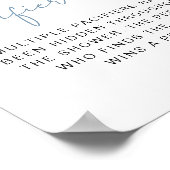 Poster ANDI Dusty Blue Pacifier jeu de Baby shower de cha (Coin)