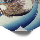 Poster Ando Hiroshige Mandarin Canards Couleur Bois (Coin)