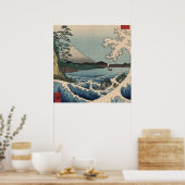 Poster Ando Hiroshige - Sea at Satta dans la province du  (Cuisine)