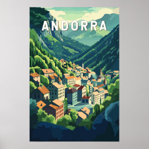 Poster Andorre Voyage Art Vintage