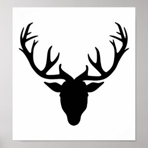 Poster Andouillers de cerfs communs