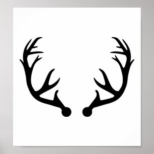 Poster Andouillers de cerfs communs