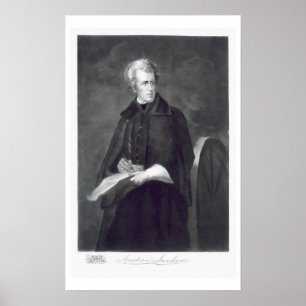 Poster Andrew Jackson, 7e président des États-Unis