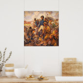 Poster Andrew Jackson pendant la bataille de la Nouvelle- (Cuisine)