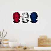 Poster Andrew Jackson Rouge, blanc et bleu (Cuisine)