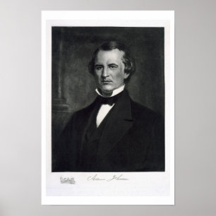 Poster Andrew Johnson (1808-75), 17ème président de l'ONU