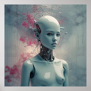 Poster Android paranoïaque - Art Surréel Dynamique