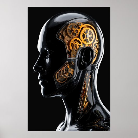 Poster Android Sci-Fi Horlogerie Cinématique Dorée (Devant)
