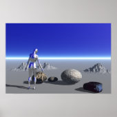 Poster Android sur la planète bleue (Devant)