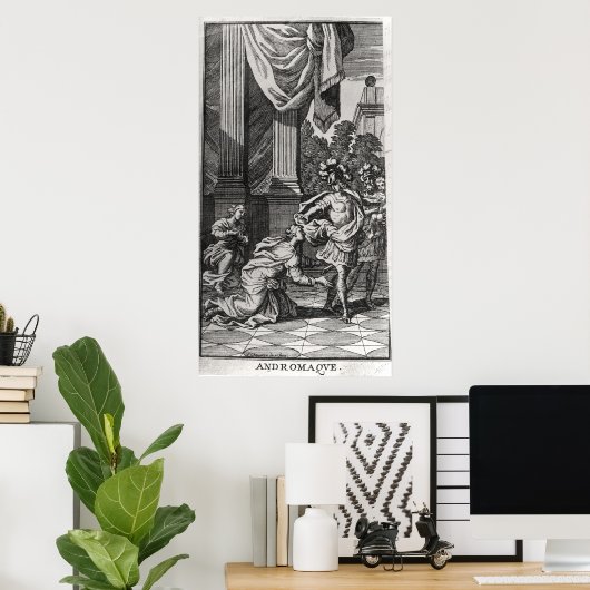 Poster Andromache aux pieds de la Pyrrhus (Bureau à domicile)