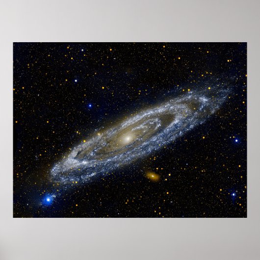 Poster Andromeda Galaxy vue ultraviolet, ZGOS (Devant)