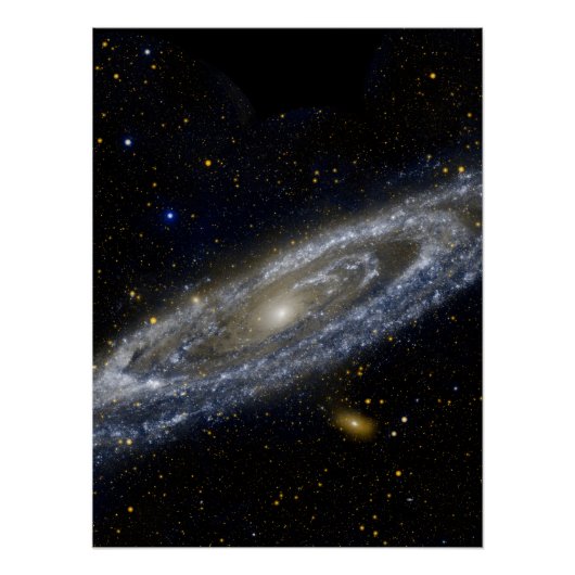 Poster Andromède galaxie laiteuse façon cosmos univers (Devant)