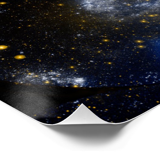 Poster Andromède galaxie laiteuse façon cosmos univers (Coin)