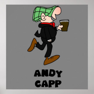 Poster andy capp britannique anglais anglais rétro vintag