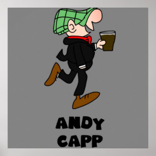 Poster andy capp britannique anglais anglais rétro vintag