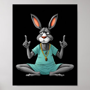 Poster Âne de yoga