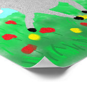 Poster Âne heureux dans une prairie fleurie (Coin)