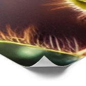 Poster Âne mignon avec cactus à fleurs (Coin)