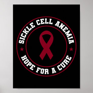 Poster Anémie faucille Guerrier Scd Burgundy Sensibilisat