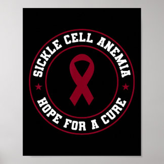 Poster Anémie faucille Guerrier Scd Burgundy Sensibilisat