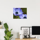 Poster Anémon bleu (Bureau à domicile)
