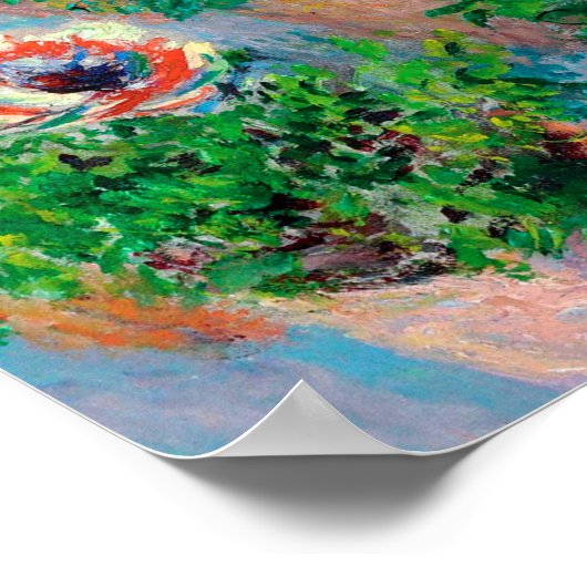 Poster Anémone, Monet (Coin)