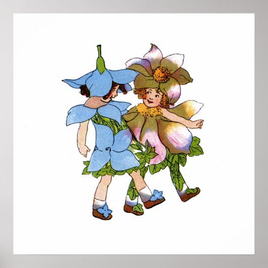 Poster Anémones et Bluets (Devant)