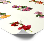 Poster Anémones et Bluets (Coin)