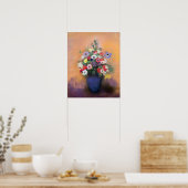Poster Anémones et lilas dans un Vase Bleu, après 1912 (Cuisine)