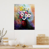 Poster Anémones par Odilon Redon (Cuisine)