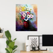 Poster Anémones par Odilon Redon (Bureau à domicile)