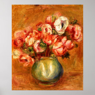 Poster Anémones par Pierre-Auguste Renoir