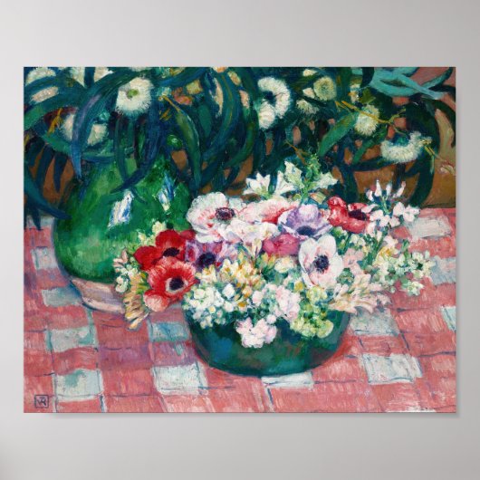 Poster Anémones | Theo van Rysselberghe (Devant)
