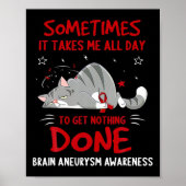 Poster Aneurysme Sensibilisation Cat Ruban (Devant)