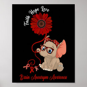 Poster Aneurysme Sensibilisation Foi éléphante Espoir Amo
