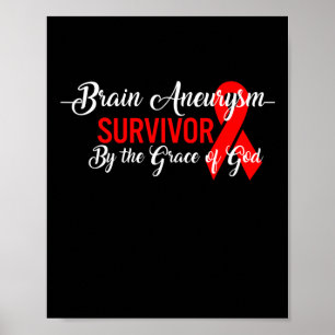 Poster Aneurysme Sensibilisation Survivant Par Dieu Grace