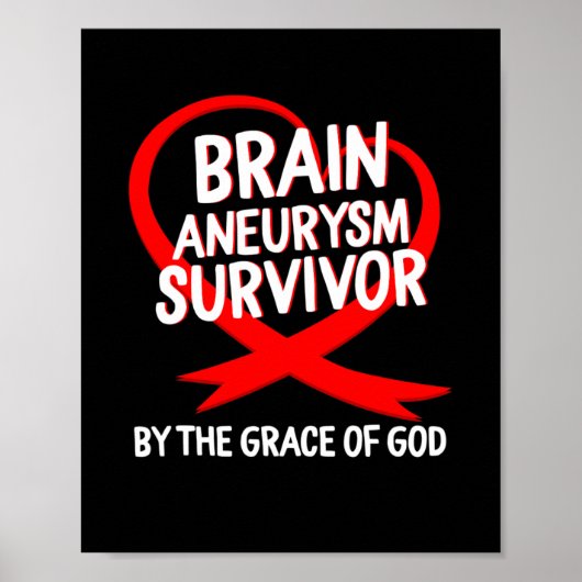 Poster Aneurysme Sensibilisation Survivant Par Dieu Grace (Devant)
