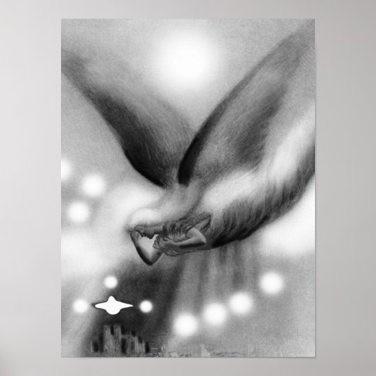 Poster ange art de nuit (Devant)