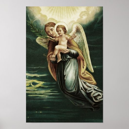 Poster Ange Avec Le Bébé Jésus (Devant)