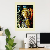 Poster "Ange avec Lys" (Bureau à domicile)