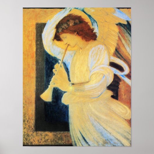 Poster Ange avec trompette, Beaux-Arts Burne-Jones (Devant)