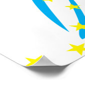 Poster Ange céleste avec étoiles étincelantes (Coin)