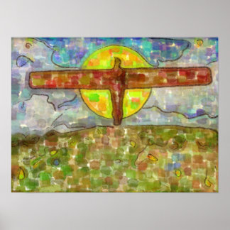 Poster ange (couleurs défraîchies)
