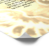 Poster Ange de Dieu Prière Ambre Jaune Aquarelle (Coin)