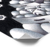 Poster Ange de neige blanc. (Coin)