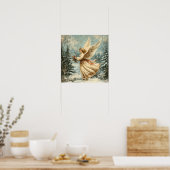 Poster Ange de Noël avec houx (Cuisine)