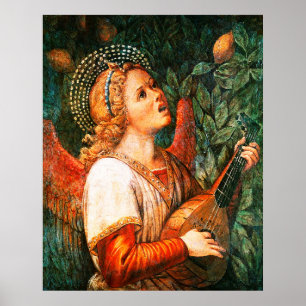Poster ANGE DE NOËL FABRIQUANT DE LA MUSIQUE Joueur de ma