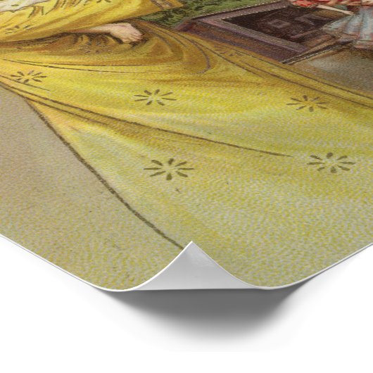 Poster Ange de Noël | Vintage (Coin)