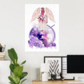 Poster Ange de paix (Bureau à domicile)