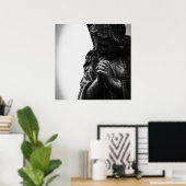 Poster Ange déchu dans la prière (Bureau à domicile)